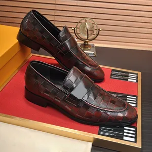 Erkek Tasarımcı Elbise Ayakkabı Erkekler Loafers Sıradan Ayakkabı Lüks Moda Erkek Ayakkabıları Deri Ayakkabı Siyah Spor Ayakkabı Orijinal Kutu Boyutu 38-45