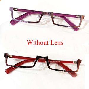 Catsuit kostümleri Eva Makinami Mari Olay Cosplay Glasses Mor Kırmızı Yarım Çerçeve Gözlükler lens Anime Kostüm Props Accessories