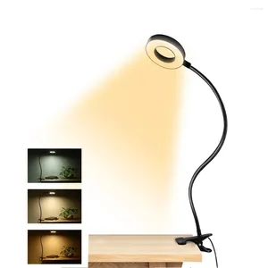 Table Lamps USB Clamp Books Night Light Study Read 48 LEDs Clip On Desk Lamp 360°Flexible Gooseneck Reading Eye-Caring