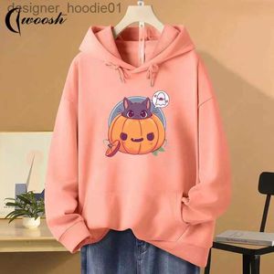 Hoodies masculinos moletom plus size halloween sweatshir pulôver hoodie outono abóbora gráfico o pescoço moletom streetwear manga longa homens mulher roupas l231027