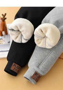 Trousers Winter Boys Thick Fleece Pants Lamb' For Girls Children's Padded Warm Elastic Long Cotton 4 14 Years 231027