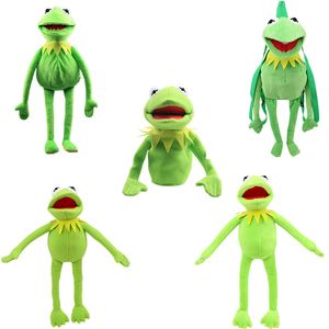 Stuffed Animals Plush Kermit Frog Plush Dolls Hand Puppet Backpack Soft Plushie Funny Toy For Kids Christmas Boys Girls Gift Green Frogs Family