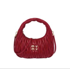 Luxury Womens Miui Satchel Bags Underarm Hobo With Shoulder Strap Cleo Handbags Genuine Leather Clutch Tote Mens Designer Purses Crossbody Bag Shoulder