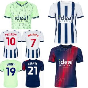 23/24 West Bromwich Soccer Albion 2 FURLONG Jersey Club 7 WALLACE 4 KIPRE 27 MOWATT 17 SARMIENTO 6 AJAYI 5 BARTLEY 19 SWIFT PHILLIPS THOMAS-ASANTE Kits de camisa de futebol