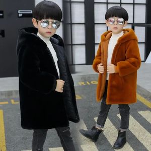 Jackets 2023 Kids Baby Girls Boys Autumn Winter Thicken Teens Fur Solid Zipper Jacket Coat Children Clothing Boy Warm Outerwear Snowsuit 231026