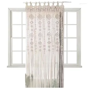 Tenda in macramè da appendere alla parete, decorazione boho, 198 x 80 cm, per finestra, porta, armadio, sfondo per matrimoni, arco