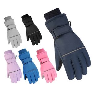 Children's Finger Gloves Waterproof Adult Kids Ski Gloves Thick Children Mittens Snowboard Outdoor Snow Child Winter Gloves for Boys Girls Fleece Lining 231026