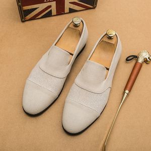 Sapatos de vestido simples e leves mocassins de alta qualidade homens casuais plana luz moda tendência mocassins deslizamento em couro nubuck condução 231026