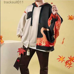 Anime Kostümleri Oyunu Genshin Etki Kaara Kazuha Doujin Hoodie Genshin Etki Kazuha Sıradan Giyim Cosplay Complay L231027