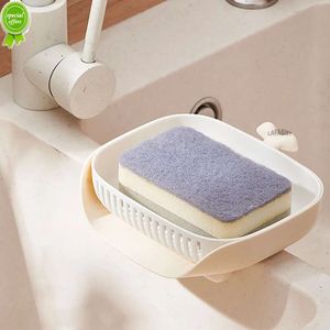 Large Capacity Soap Holder Household Countertop Soap Rack Sponge Rag Storage Box Sink Plastic Whale Drain Box Bathroom Supplies