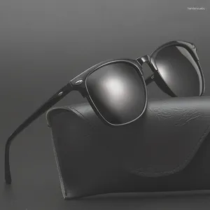 Sunglasses Man Men's High Quality Polarized Women Retro Large Frame Trend