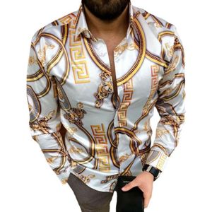 Outono na manga longa masculina digital impresso camisa blusa moda na moda casual homme boêmio top241v