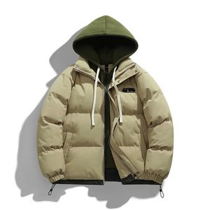 Parka da uomo in piumino da uomo con cappuccio spesso caldo colorato cappotto a bolle giacca invernale 2023 uomo streetwear hip hop parka coreano nero vestiti piumini 231026