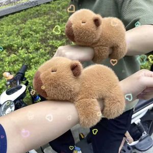 Gefüllte Plüschtiere Rytanda Capybara Clap Circle Toys Slap Snap Wrap Armband Armband Capybara Plüsch Handring Fun Pop Circles Kinder WeihnachtsgeschenkL231027