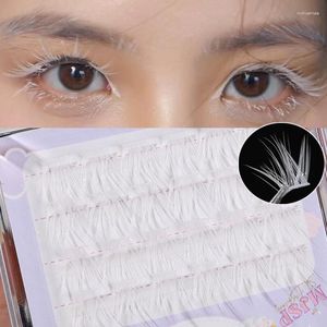 False Eyelashes White Reusable Individual Pink Blue Purple Eyelash Natural Fluffy Faux Mink Extension Lashes Makeup Tools