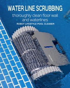 Pulitore per piscina Robot senza fili Pulitore per piscina Controllo APP wireless Batteria agli ioni di litio da 15000 mAh 150 minuti Area di pulizia 120 m² Pianificazione del percorso per PVC, mosaico, cemento