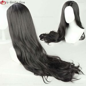 Catsuit Costumes 39" 100cm Long Wavy Hair Cosplay Isabela Black Heat Resistant Halloween Costume Party Wigs + Free Wig Cap