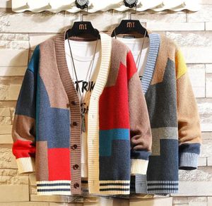 Suéteres masculinos de luxo moda malha cardigans casual na moda streetwear malhas casacos jaqueta