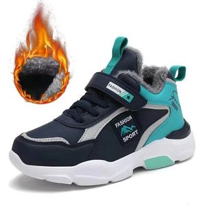 Boots Children Boots Kids Snow Boots Winter Plush Warm High Top Casual Sport Shoes Children Shoes for Boys Girls Sneakers Kids Shoes 231027