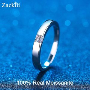 Fedi nuziali certificate 03CT Anello di fidanzamento taglio principessa Lab Fasce di diamanti Semplice set da sposa unisex Coppia 230303232Q