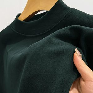 Men s T Shirts 2023 Winter Warm Half High Collar Fashion Thermal Underwear Men Mock Neck Basic T shirt Blouse Pullover Long Sleeve Top 231026