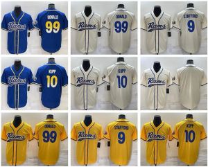 CUSTOM Stitched Football jersey Los Angeles''Rams''Men women youth 10 Cooper Kupp 9 Matthew Stafford 99 Aaron Donald blue baseball Untouchab