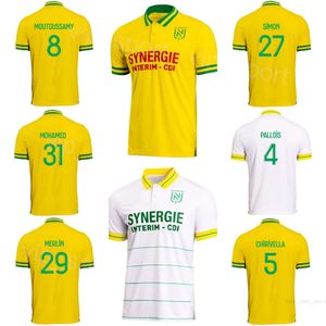 Club Soccer Nantes 25 Florent Mollet Jerseys 5 Pedro Chirivella 29 Quentin Merlin 27 Moses Simon 16 Remy Descamps 31 Mostafa Mohamed Football Shirt Kits 23 24 Uniform