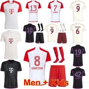 Men Kids Soccer 8 Leon Goretzka Jerseys Club Set 42 Jamal Musiala 25 Thomas Muller 10 Leroy Sane 9 Harry Kane Alphonso Davies Joshua Kimmich Football Shirt 23-24 Bairen