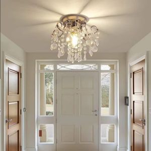 Pendant Lamp European Style Crystal Ceiling Small Chandelier Modern Minimalist Porch Aisle Corridor Restaurant Light