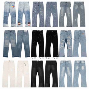 GALL DEPTS ERY HÖGA KVALITETS ESTRESSED PANTS RIPPAD BIKER MOTORCYCLE DENIM FÖR KVINNA Fashion Luxury Jean Womens Patchwork Size M-XXL