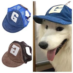 Dog Apparel Pet Baseball Mesh Cap For Dogs Outdoor Sports Summer Hat Sun Protection Visor Adjustable Cat Caps Travel