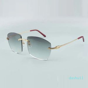 Дизайнерские солнцезащитные очки из металлической проволоки с линзами 60 мм оптом