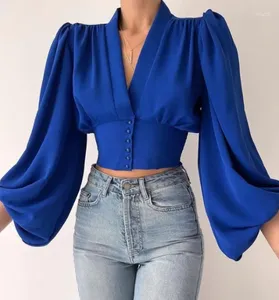 Women's Sweaters Luxury Spring Satin Shirt Women Polo Collar Office Lady Blouse Long Sleeve Silk Loose Button Up Down Shirts Fashion Tops