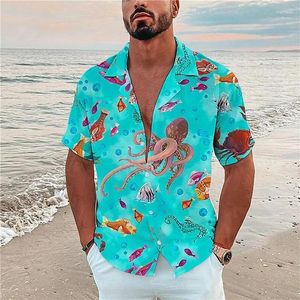 Men's Casual Shirts Shirt Summer Hawaiian Skull Pineapple Graphic Prints Short Sleeve Button-Down Print Clothing