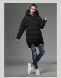 Women's Trench Coats 2023 Casual Style Thick Down Cotton Jacket Winter Coat Simple Atmospheric