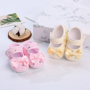 Erste Wanderer Frühling und Herbst kleine Blumenschleife 0–1 Jahr alte Baby-Wanderschuhe atmungsaktive weiche Sohlen aus Prinzessin für Mädchen