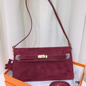 Einkaufstasche mit Logo 2023 Neue Damentasche Clutch KEII Frosted Wildleder Herbst und Winter Neues Produkt One-Shoulder-Crossbody-Freizeittasche Vielseitige modische Unterarmtasche YJAD7