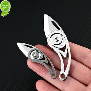 Titanyum alaşım keskin kabuklu bıçak paslanmaz çelik mini katlanır bıçak taşınabilir cep anahtar zincirini açma teslimat kutusu küçük bıçak