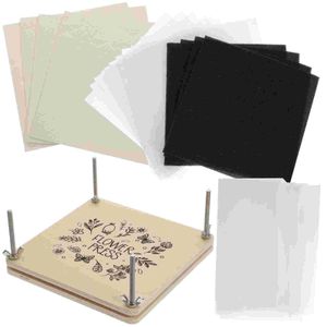 Dekorativa blommor kransar Press Kit Flower Leaf Pressing Set Exempelverktyg Pressat natur Träorkat bok Torkning Konservering Tillförsel som gör DIY -vuxna 231027