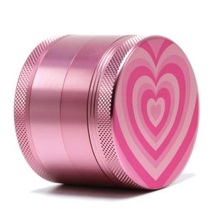 Neuheiten 2023 Rosa Mühle für Mädchen LIEBE Herz 40MM Maschine Gewürze Grasmühlen DIY Werkzeuge Zubehör Großhandel 231027