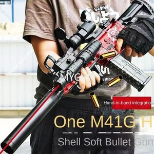M416 Fucile Soft Bullet Shell Eiezione Pistola giocattolo Blaster Elettrico Manuale 2 Modalità Pistola Launcher Pistola giocattolo per adulti Ragazzi
