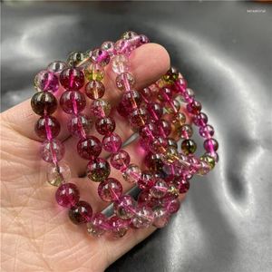 Strand ljusrosa Crystal Tourmaline Armband