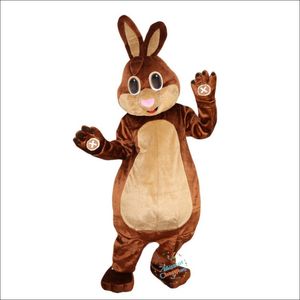 Halloween Brown Rabbit Costume Bunny Mascot Costume Cartoon Anime theme character Adult Size Christmas Carnival Birthday Party Fancy Outfit