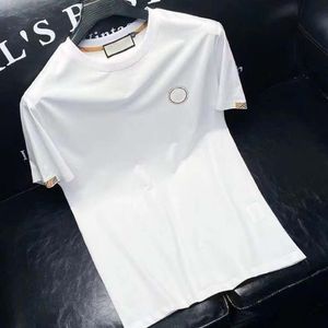 2022 Summer New Men's T-shirts Simple Thin White Round Neck Half ärmdesigner Herr Slim Drill Asian Yarga M-X269W