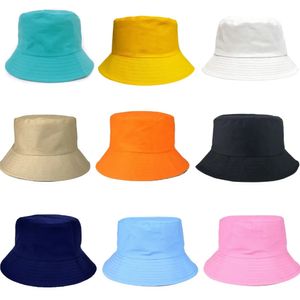 Cappelli a tesa larga Cappello a secchiello per uomo Donna Bambini Estate Pesca all'aperto Caccia alla spiaggia Protezione solare Cappello da pescatore pieghevole in cotone tinta unita 231027