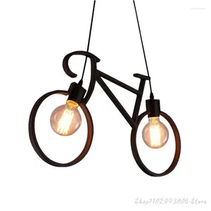 Lustres vintage ferro bicicleta forma loft branco preto lustre quarto sala de estar lâmpadas