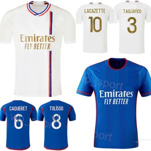 Lyons 18 CHERKI Soccer Jerseys 2023 2024 Club 2 DIOMANDE 22 MATA 24 LEPENANT 7 BALDE 47 JEFFINHO 3 TAGLIAFICO 8 TOLISSO 6 CAQUERET Football Shirt Kits For Sport Fans