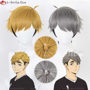 Catsuit Costumes Anime Atsumu Wig 30 cm nr 7 Atsumu/No.11 Osamu Miya Cosplay Haikyuu do najlepszych peruk