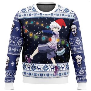 Men's Hoodies Killua Zoldyck V2 X Ugly Christmas Sweater Gift Santa Claus Pullover Men 3D Sweatshirt And Top Autumn Winter