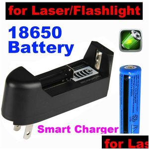 Batteries 1Pc Battery 3000Mah 3.7V Brc Li-Ion Rechargeable For Flashlight Add1Pc Smart Charger Drop Delivery Electronics Batteries Cha Dhkoe